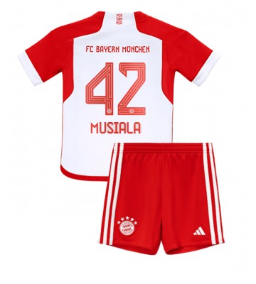 Bayern Munich Jamal Musiala #42 Hjemmebanesæt Børn 2023-24 Kort ærmer (+ korte bukser)